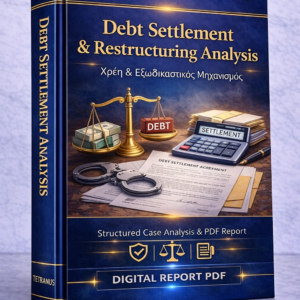 Ανάλυση Χρεών & Αναδιάρθρωσης βάσει της Δικής σας Περίπτωσης (Debt Settlement & Restructuring Analysis – PDF Report)
