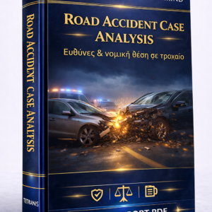 Ανάλυση Τροχαίου Ατυχήματος & Νομικής Ευθύνης βάσει της Δικής σας Περίπτωσης (Road Accident Case Analysis – PDF Report)